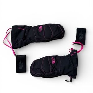 The North Face Women's XS Black Pink Mitten Glove with Leash